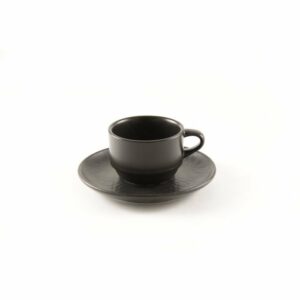 Espresso krūze 90ml MATT BLACK ar apakštasi ø 12cm