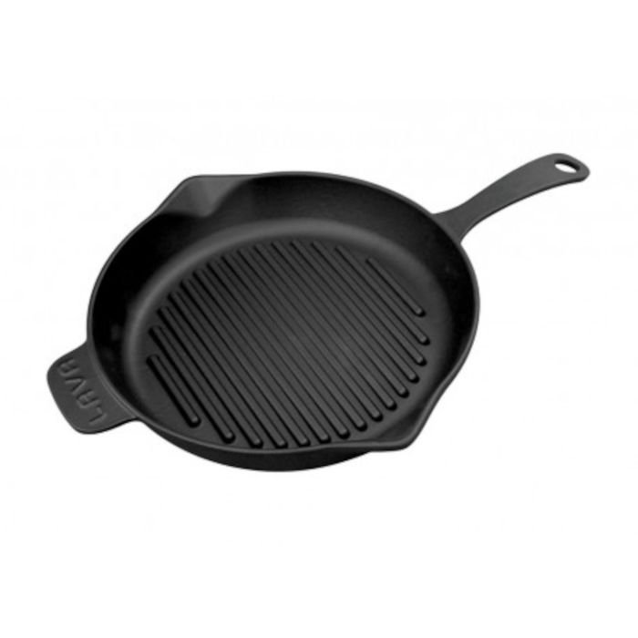 Grillpanna čuguna LAVA ø28cm 2.01L melna matēta konvekcijas VN