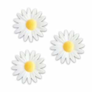 Dekori vafeļu Margrietiņas baltas 45mm 100 gab.