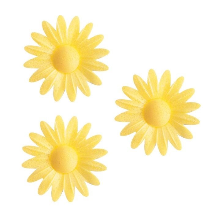 Dekori vafeļu Margrietiņas dzeltenas 45mm 100 gab.