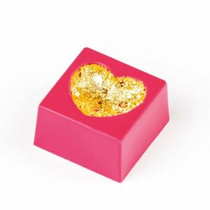 Šokolādes forma polikarbonāta 27x27 h-16mm 28x11g DEEP HEART VN