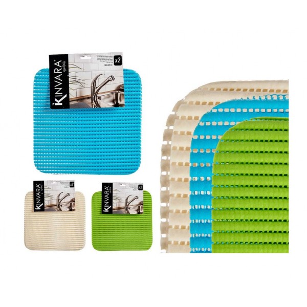 Kilimėliai izlietnei pvc. 2x32*32cm+1x32*43cm