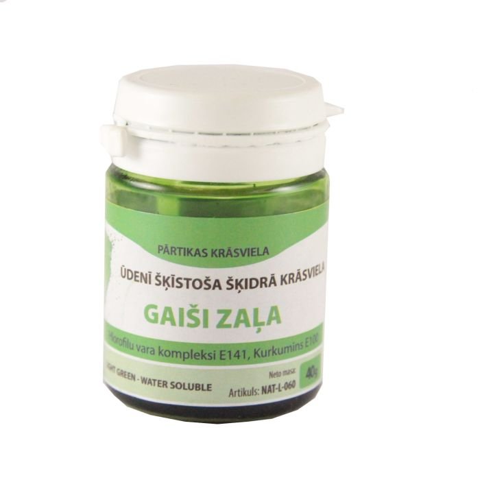 Gaiši zaļa krāsviela dabīgā WS 40g