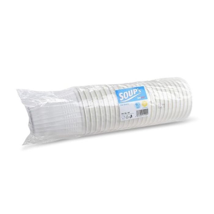 Bļodas v/l 750ml termoizturīgas XPP baltas 25gab. (vāki PP509)