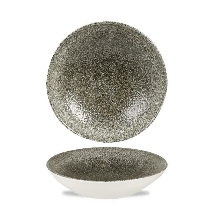 Bļoda ø 18.2cm, RAKU QUARTZ BLACK