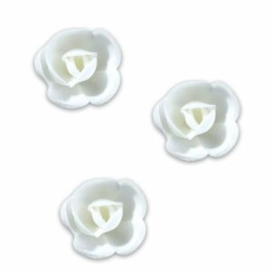 Dekori vafeļu Rozītes baltas 30mm, 72gab.