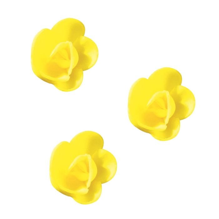 Dekori vafeļu Rozītes dzeltenas 30mm, 72gab.