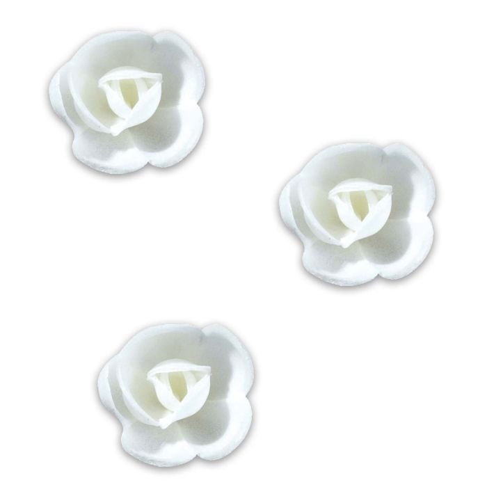 Dekori vafeļu Rozes baltas 40mm, 72gab.
