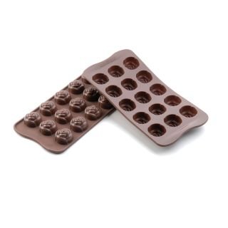 Forma silikona šokolādei ø28 h-18mm 15x7ml ROSE