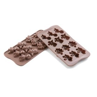 Forma silikona šokolādei 40x33 h-16mm 12x8ml DINO