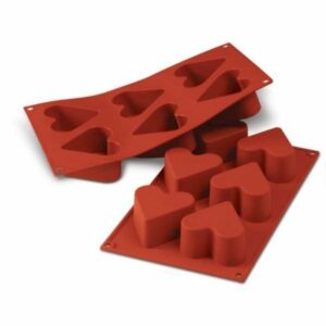 Forma silikona ø65 h-40mm 6x130ml HEART SF036