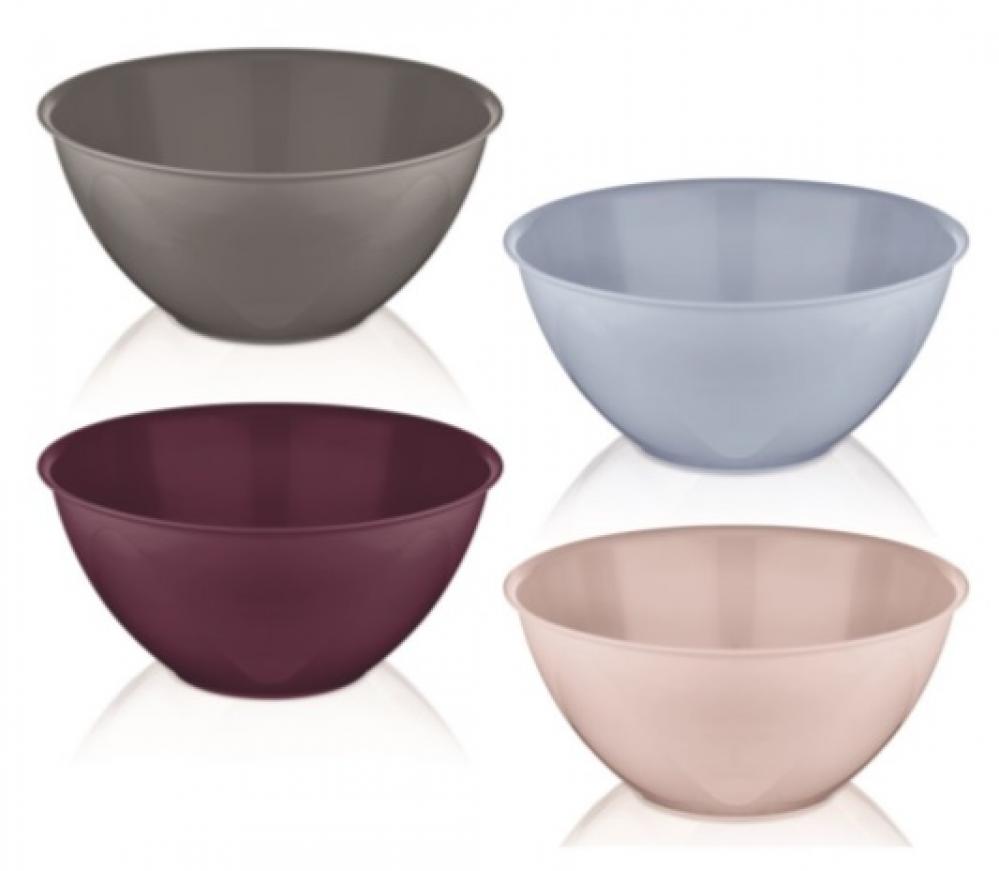 SALĀTU BĻODA D24.5CM, 2.5L, ASORT.KRĀSAS, PLASTMASA, Anitex