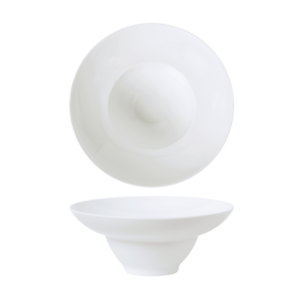 FINE PLUS DZIĻAIS ŠĶĪVIS AR MALU 24CM, BALTS, PORCELĀNS, Leela Baralee