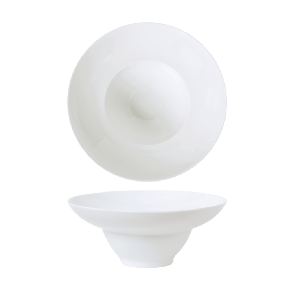 FINE PLUS DZIĻAIS ŠĶĪVIS AR MALU 24CM, BALTS, PORCELĀNS, Leela Baralee