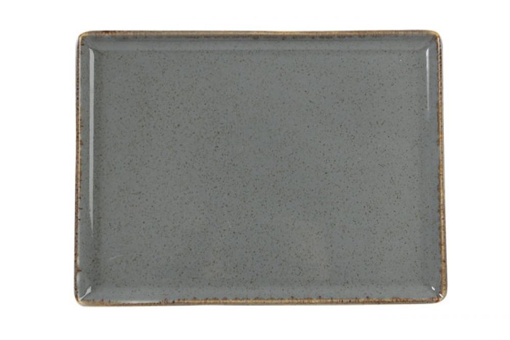 SEASONS tumši pelēks taisnstūrveida šķīvis 35X25cm, Porland
