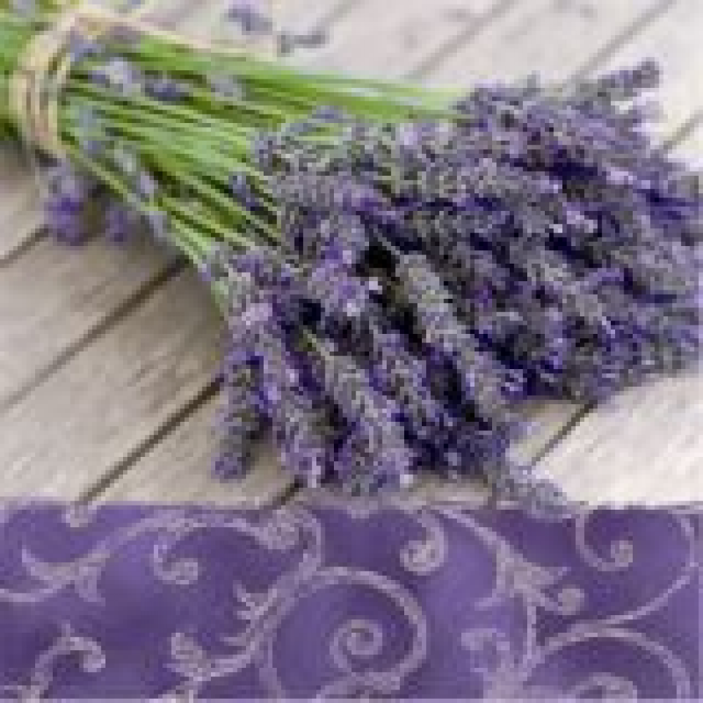 SALVETES 33x33CM, LAVENDER IN THE COUNTRY, Paw Decor Collection