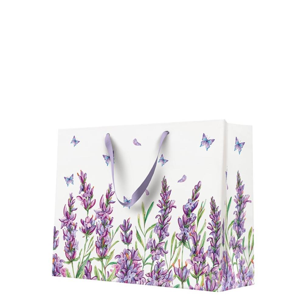 DĀVANU MAISIŅŠ HORIZONTAL 33.5x26.5x13CM, LAVENDER BUTTERFLY, Paw Decor Collection