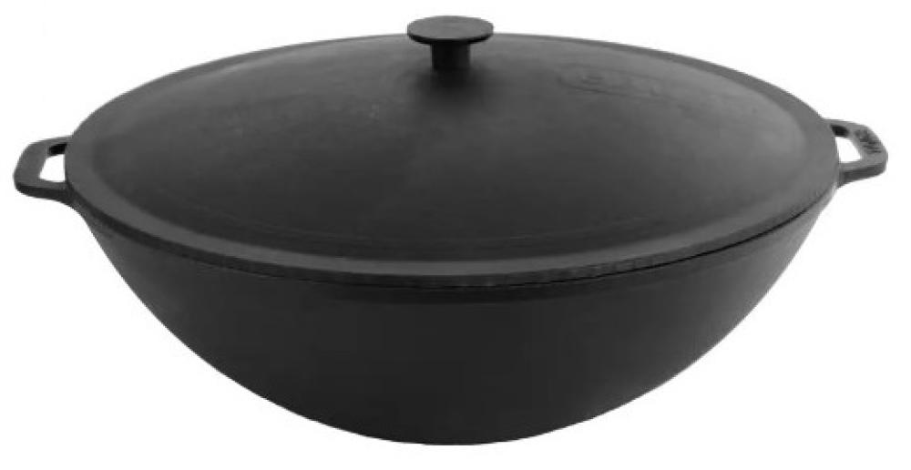 BRIZOLL WOK PANNA AR VĀKU D36CM, 8L, ČUGUNS, INDUKCIJAI, BRIZOLL