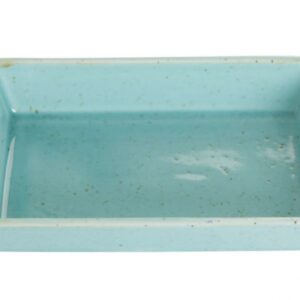 SEASONS TURQUOISE taisnstūrveida šķīvis ar malām 16x11cm, Porland