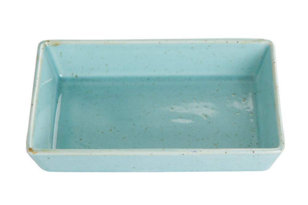 SEASONS TURQUOISE taisnstūrveida šķīvis ar malām 16x11cm, Porland
