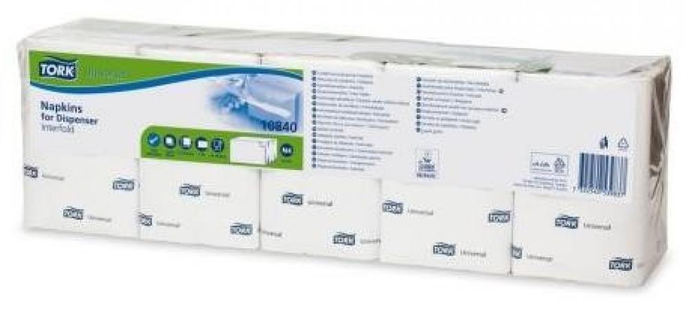 N4 UNIVERSAL INTERFOLD SALVETES 1/4 FOLD 225x5GAB. BALTAS, 1KĀRTA, Tork