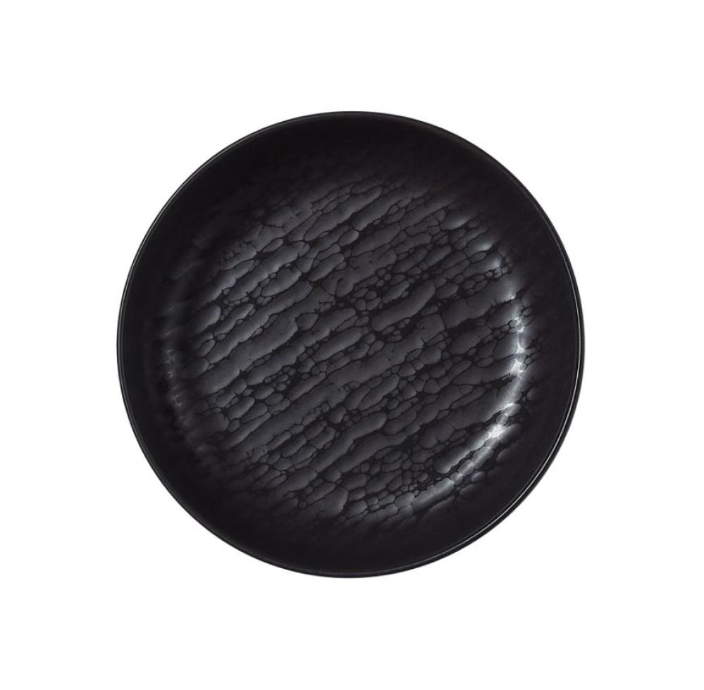 BĻODA D15CM, MELNA, PORCELĀNS, WAS