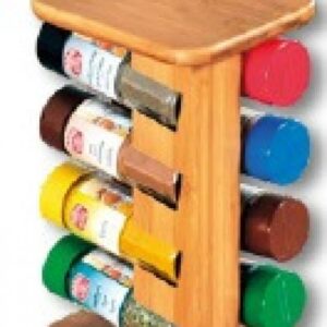 GARŠVIELU STATĪVS 25.5x15x13CM AR 8 TRAUCIŅIEM, GAIŠS KOKS, Kesper