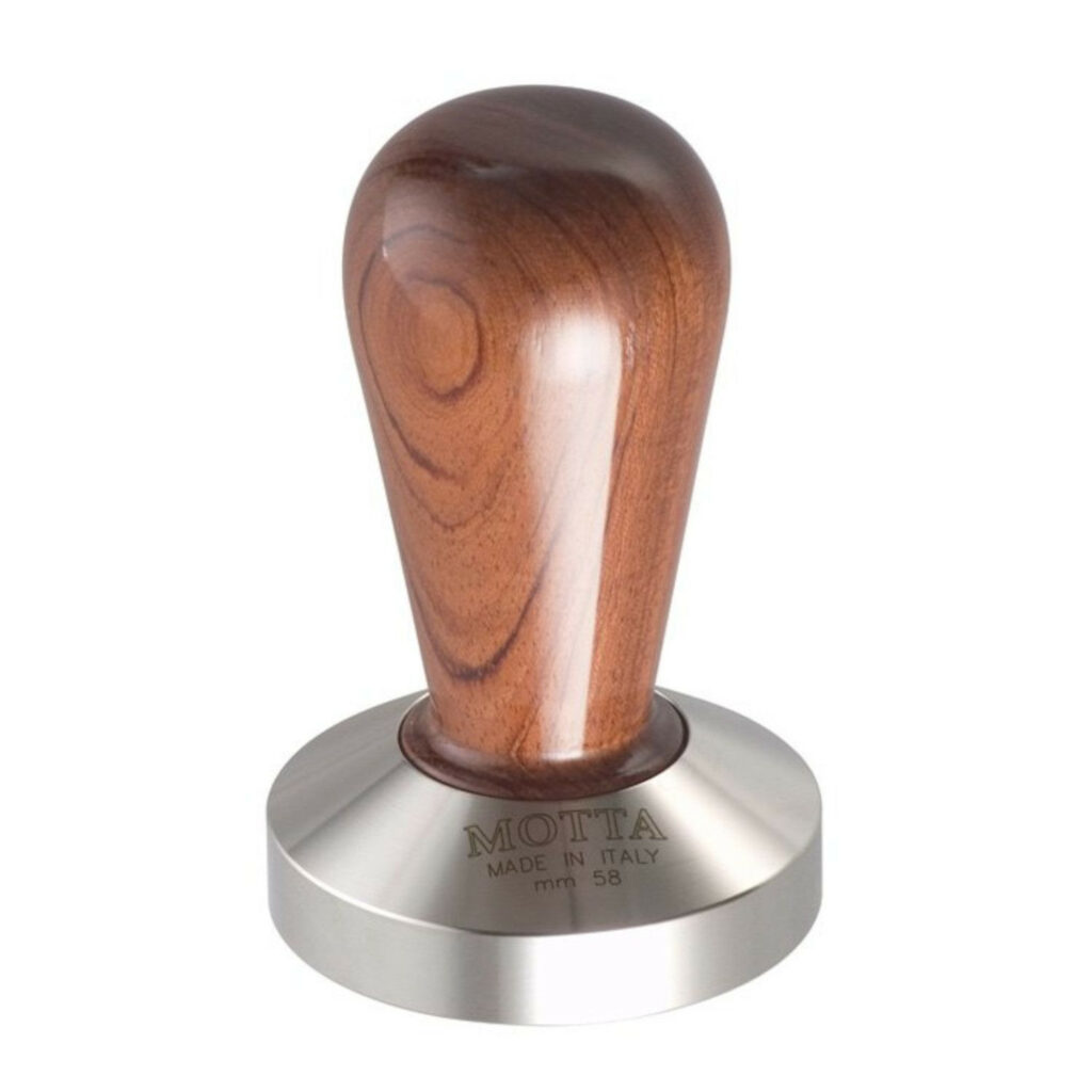 Tamperis kafijai ar lakotu koka rokturi, 58 mm