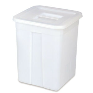 Kaste konteiners pārtikai ar vāku 415x415x500mm 60 l balta