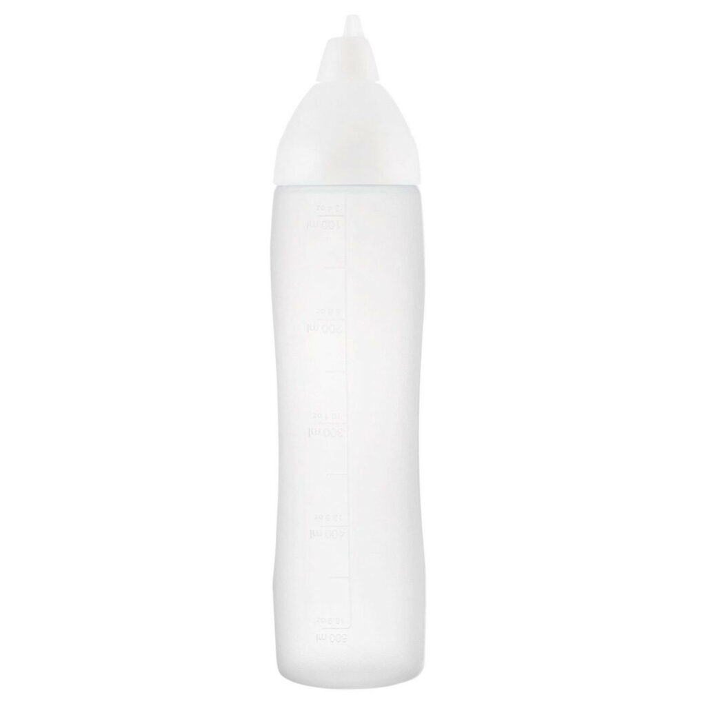 Plastmasas pudele mērcēm 1000ml,ar baltu vāciņu