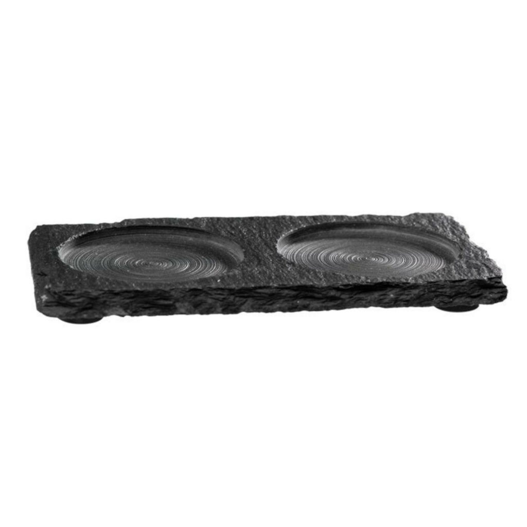 Paliktnis ar divām iedaļām 15x8cm NATURAL SLATE