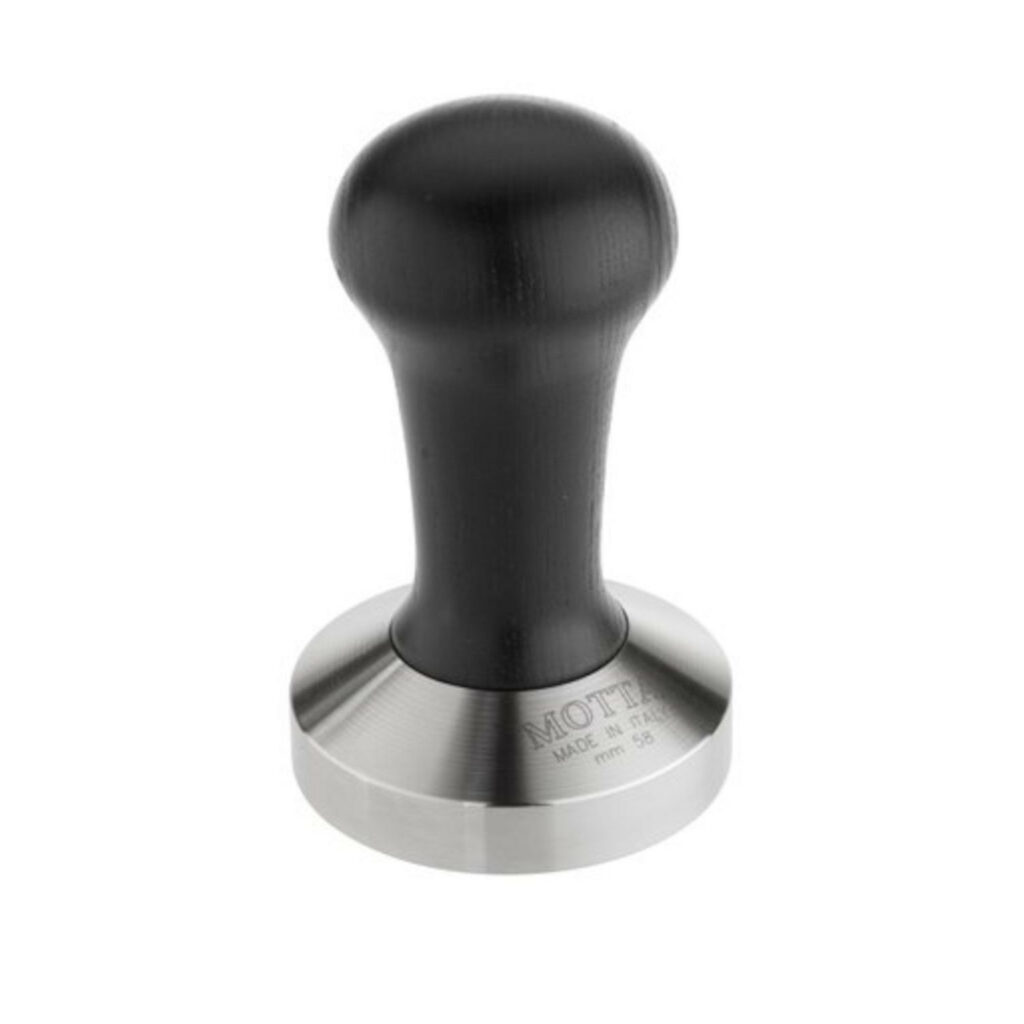Tamperis kafijai ar melnu koka rokturi, 58 mm