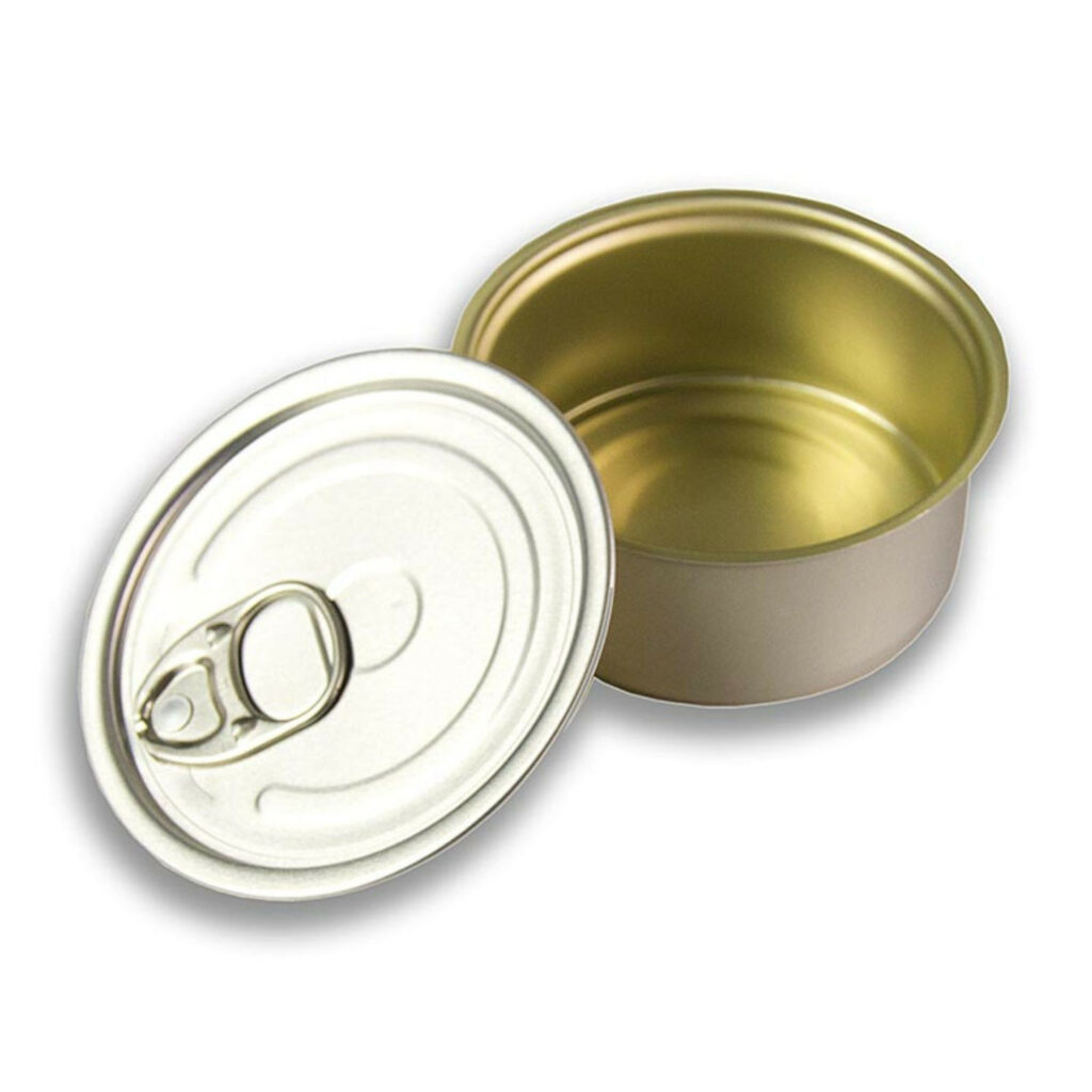 Kārba konservu apaļa ar vāku ALU 100 ml