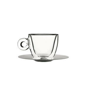 Krūzes ar apakštasīti THERMIC GLASS ø15.5cm 300ml 2gb