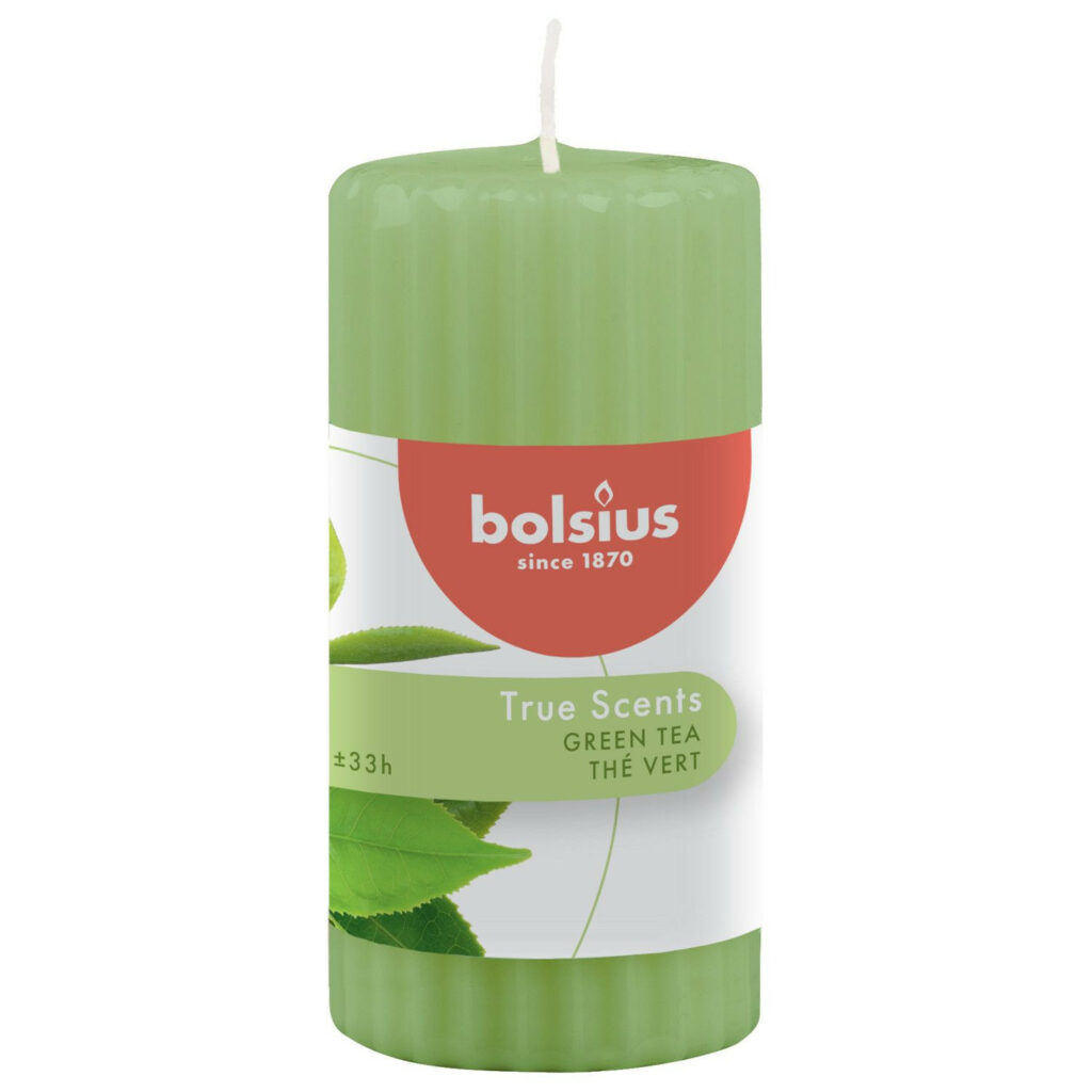 Svece - cilindrs ø5.8 h-12cm 33h arom. GREEN TEA