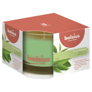 Svece stikla trauc. ø9 h-6.3cm 24h arom. GREEN TEA