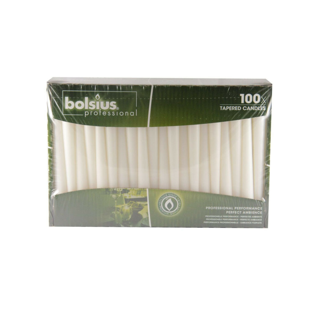 Sveces konusveida h-24.5cm baltas 100gb