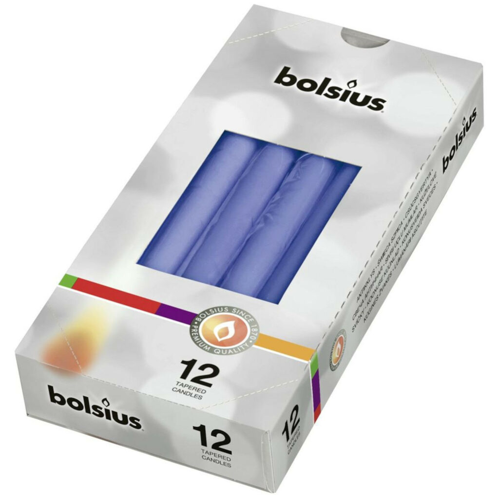 Sveces h-24.5cm 12gab konusveida zilas