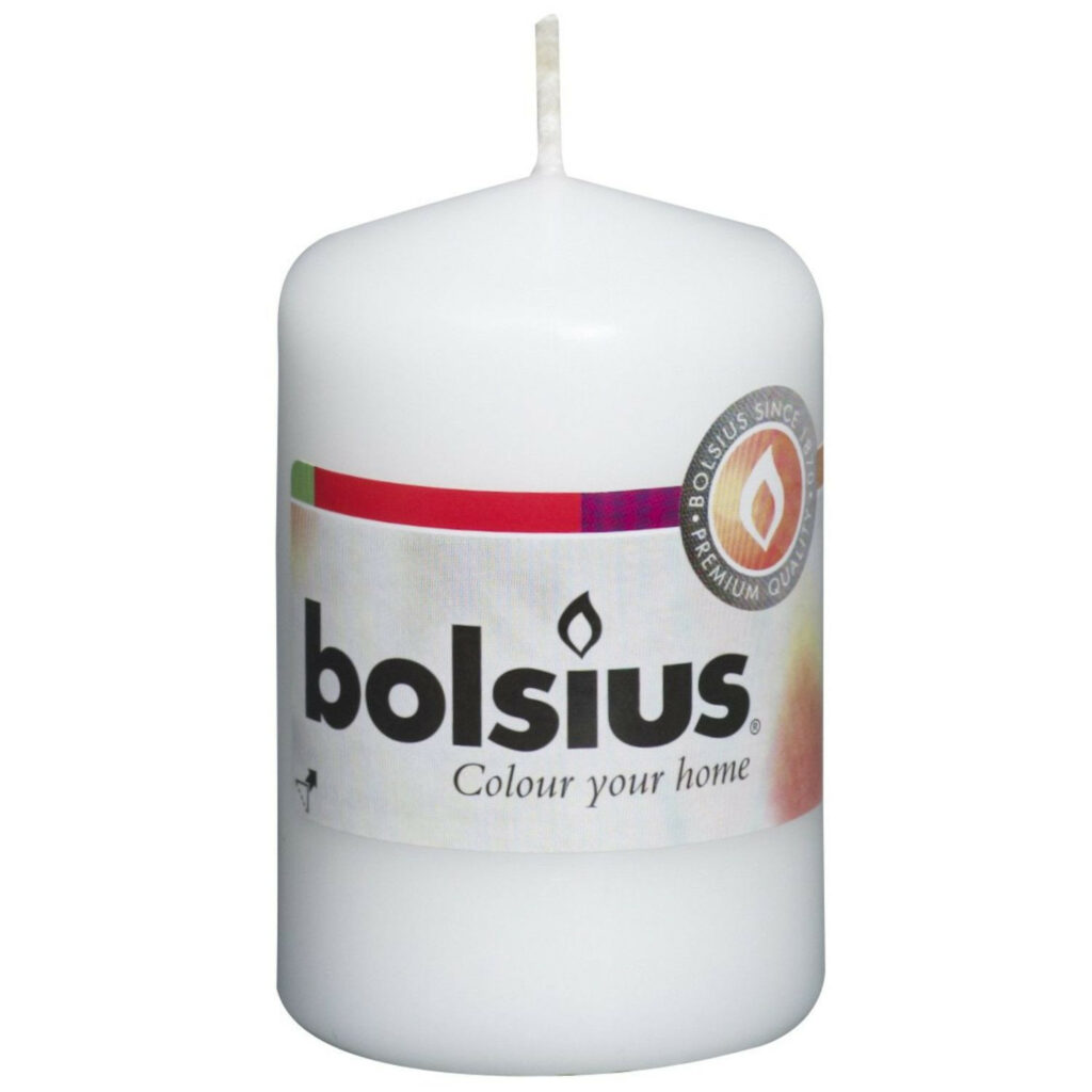Svece cilindrs ø5cm h-8cm balta