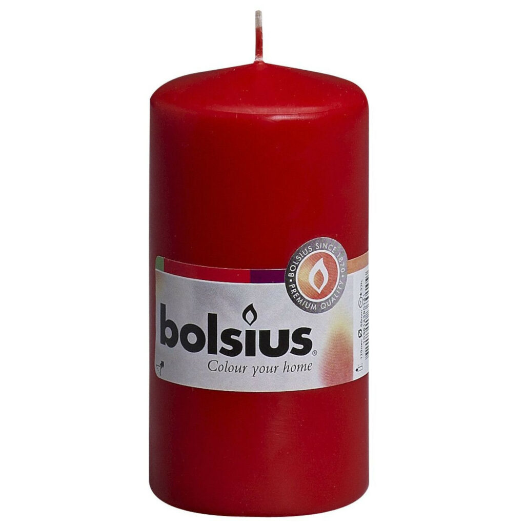 Svece cilindrs ø6cm h-12cm sarkana