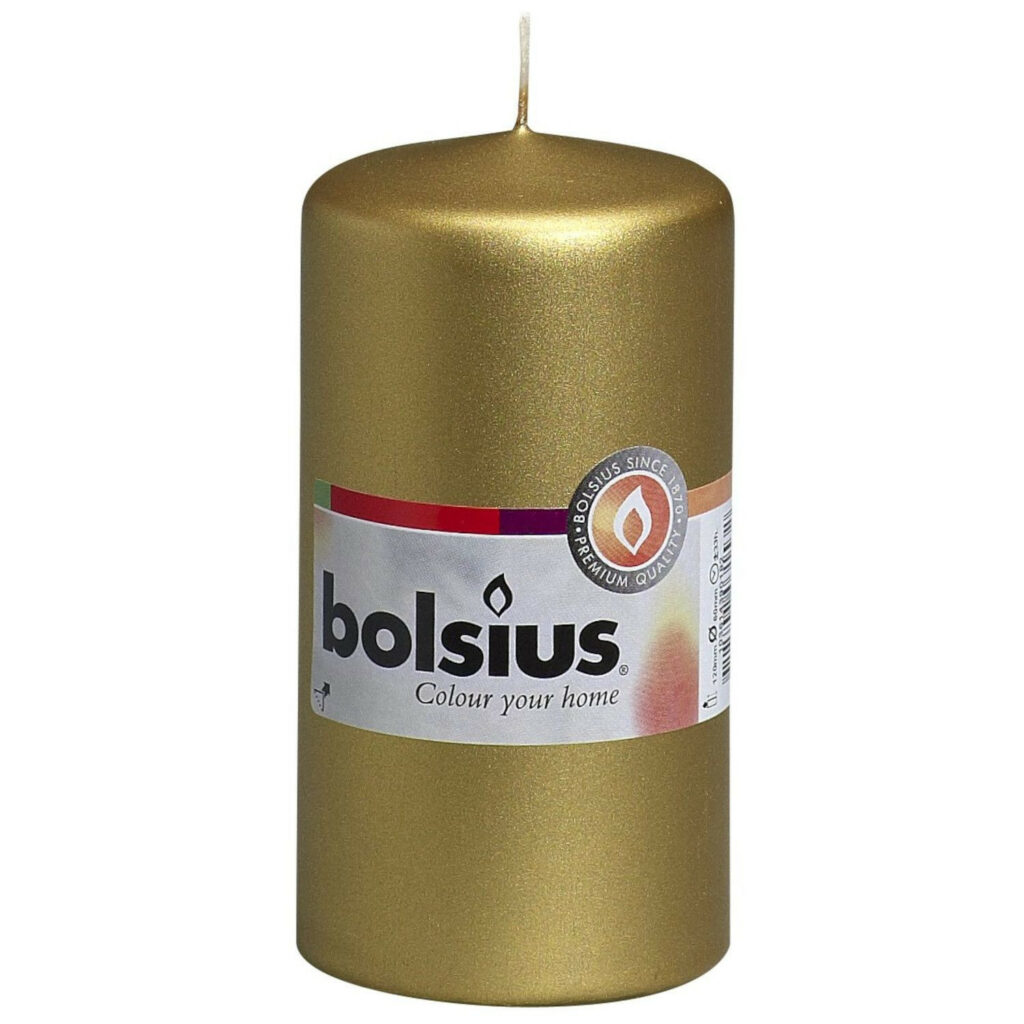 Svece cilindrs ø6cm h-6cm zelta