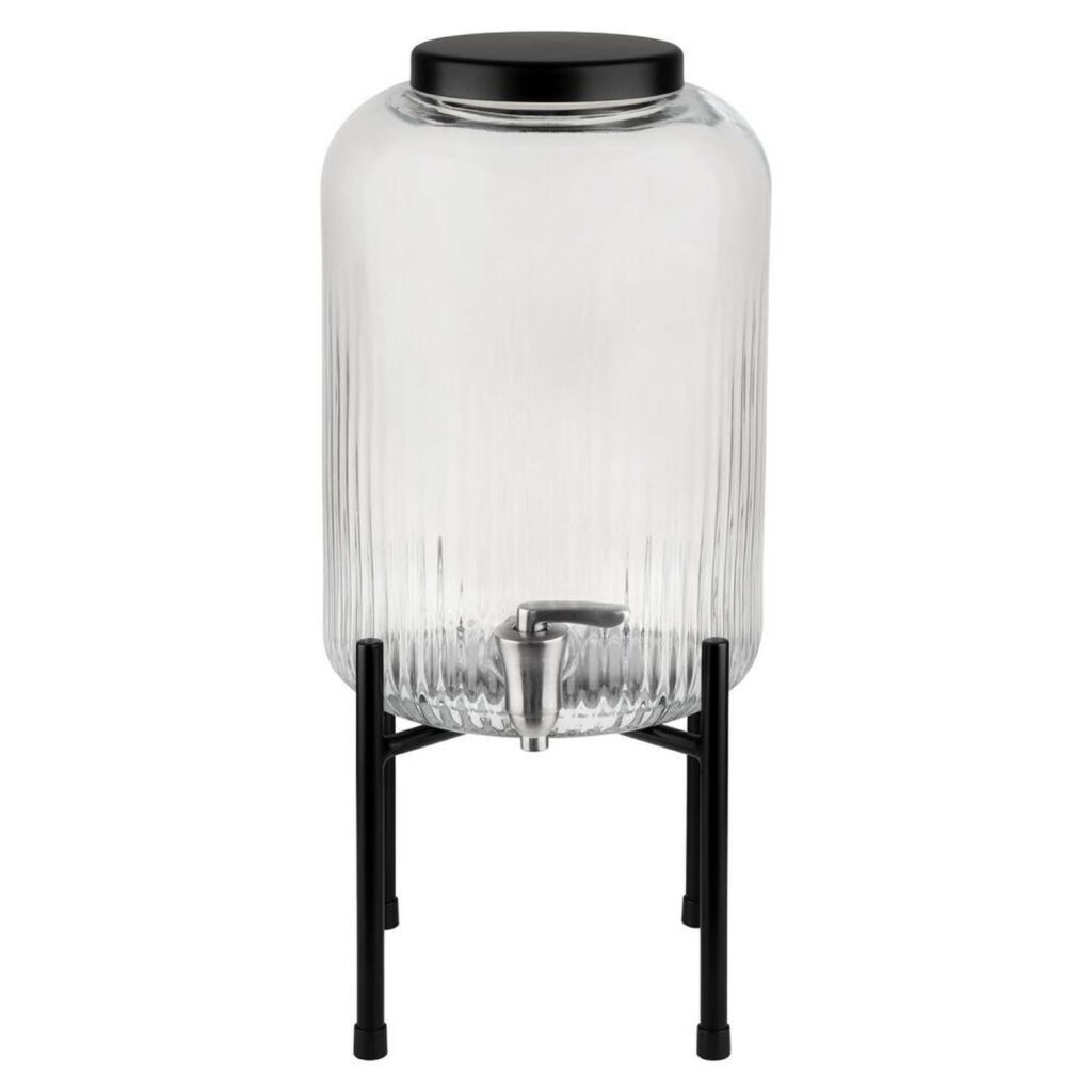 Trauks dzērienam INDUSTRIAL stikla ø 20cm h-45cm 7L ar metāla statīvu