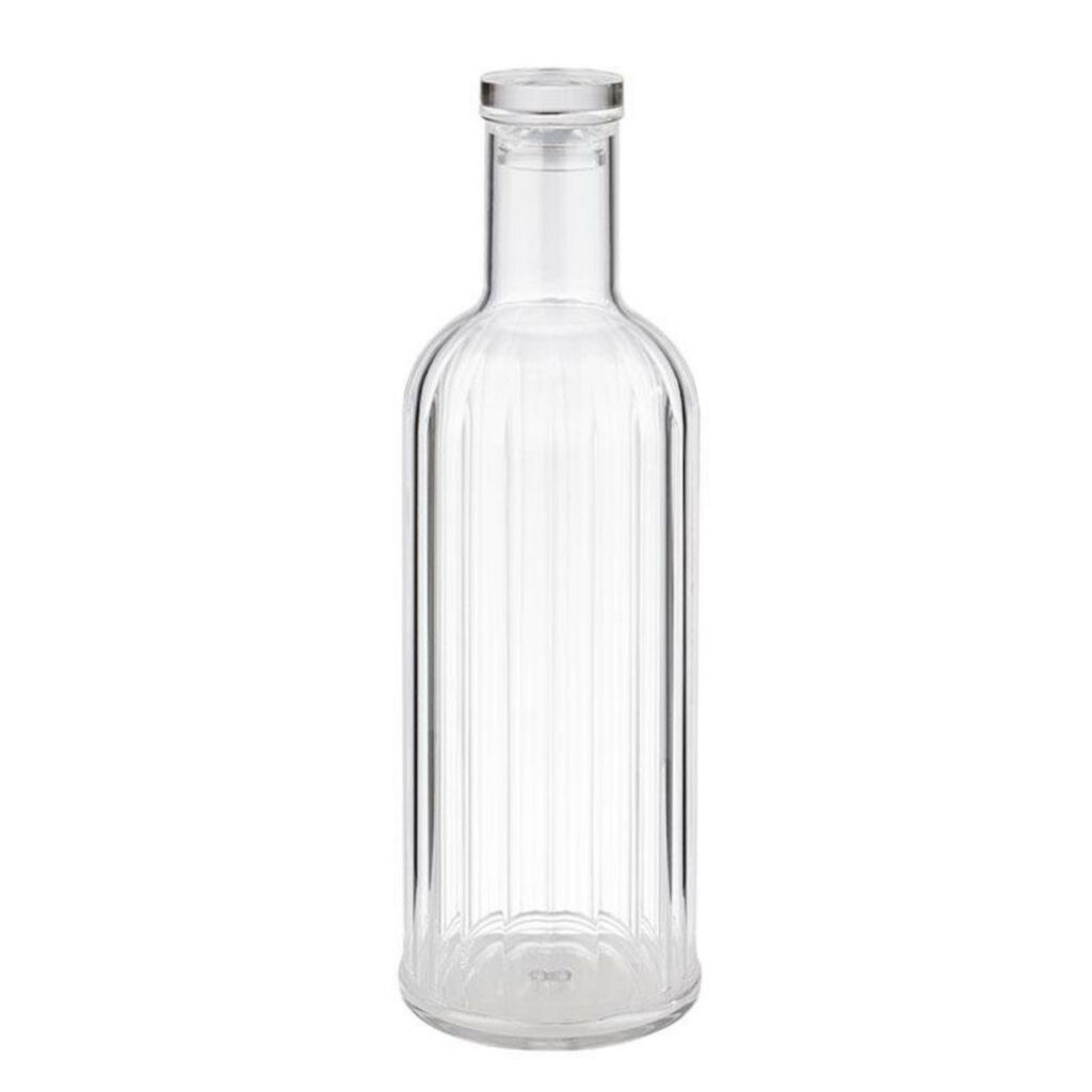 Pudele plastmasas STRIPES 1L ø9cm h-28.5cm ar silikona korķi