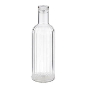 Pudele plastmasas STRIPES 1L ø9cm h-28.5cm ar silikona korķi