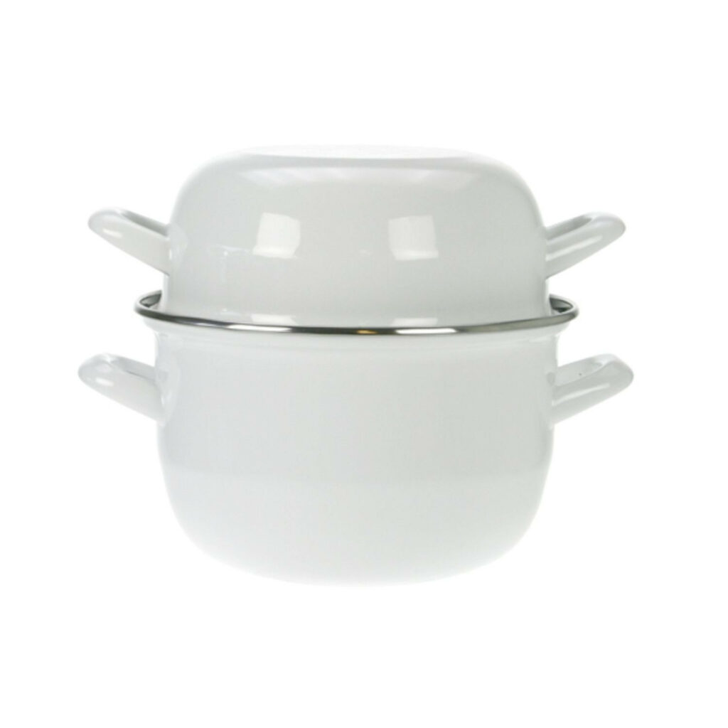 Katls mīdiju servēšanai WHITE Ø18cm 2.8L 1.2kg balts/melns iekšā