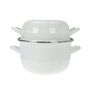 Katls mīdiju servēšanai WHITE Ø18cm 2.8L 1.2kg balts/melns iekšā