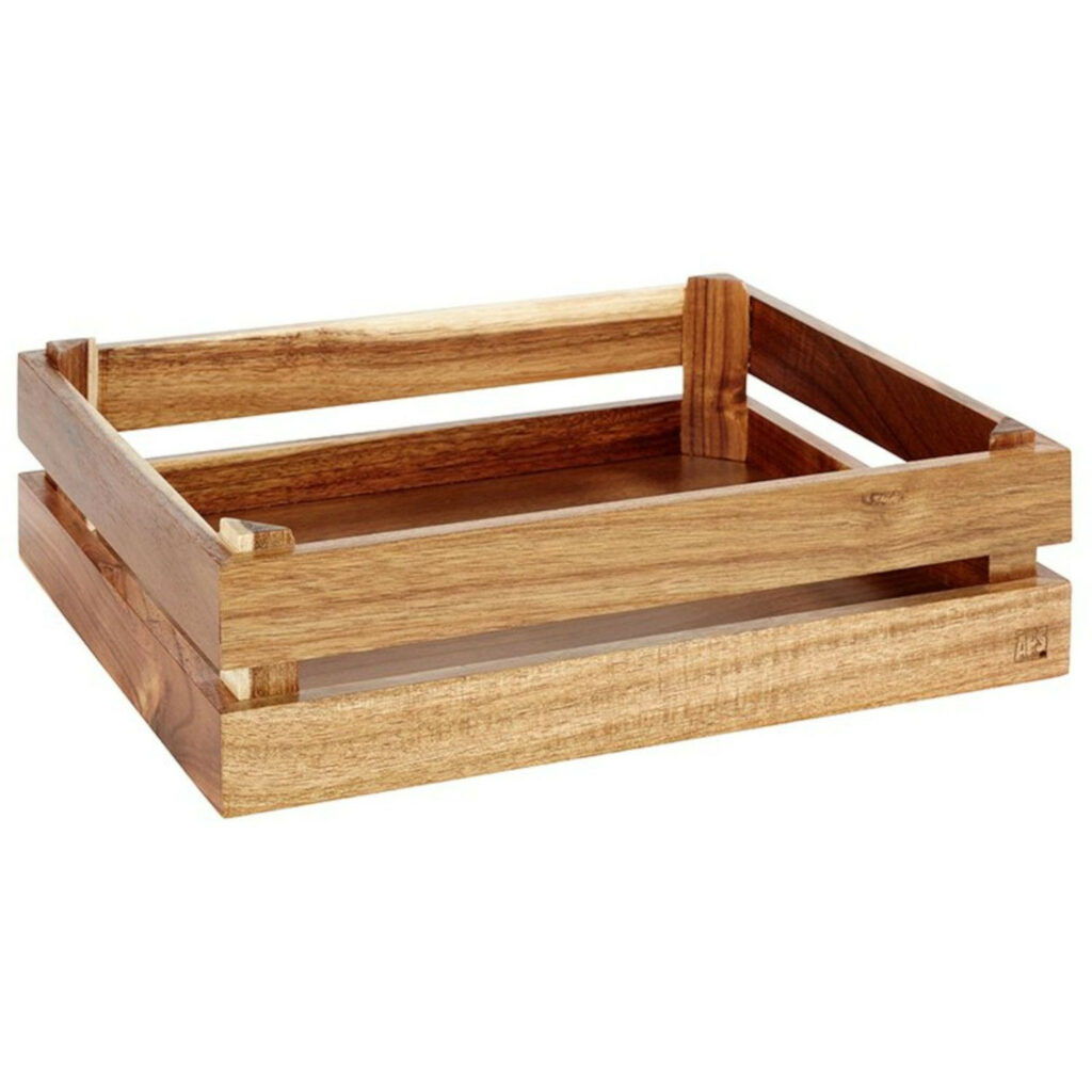 Kaste GN1/2 akāciju koka 35x29cm h-10.5cm gaiši brūna