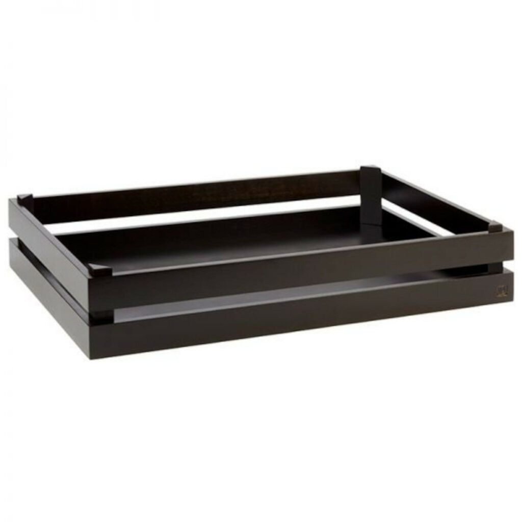 Kaste GN1/1 akāciju koka 55.5x35 h-10.5cm melna