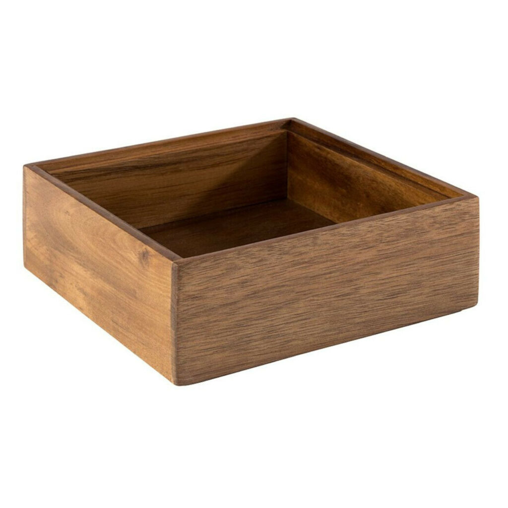 Kaste servēšanai koka 15x15cm h-5.5cm