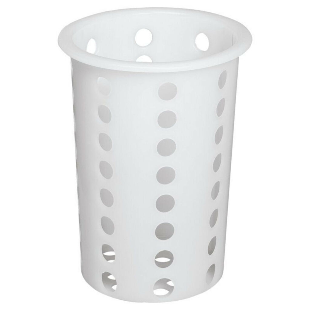 Trauks galda piederumiem plastmasas 9.7cm h-13.5cm balts